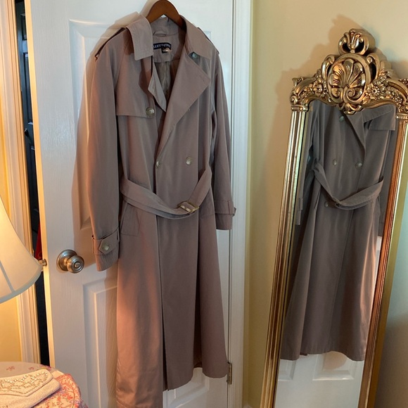 Fleet Street Jackets & Blazers - Vintage Fleet Street Trench coat raincoat size 14 belted